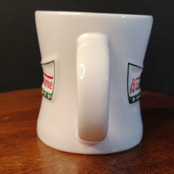 Krispy Kreme Doughnuts Coffee Restaurant‎ Diner Style Raised Logo Mug Cup 14oz - Picture 2 of 8